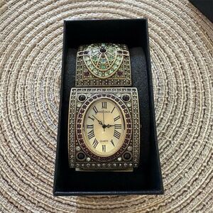 Heidi Daus Women's Art Deco Bracelet Watch with Jewels Art to wear
